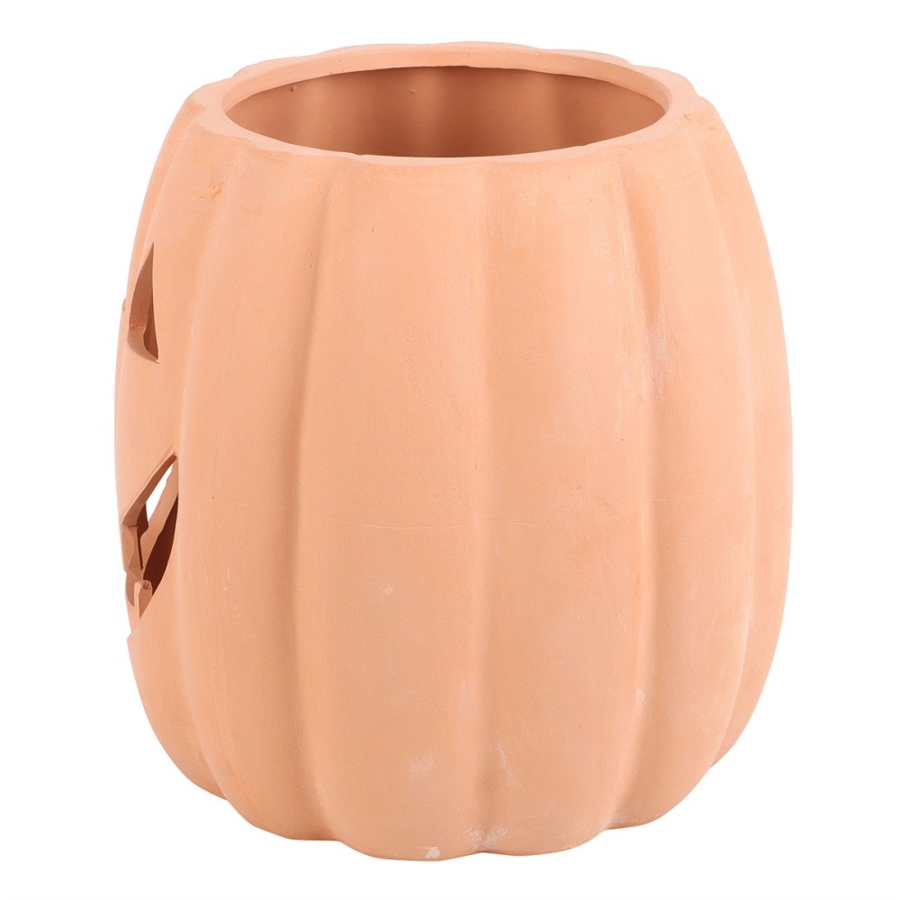 Something Different - 25cm Terracotta Cut Out Pumpkin Dekorative Figur - Orange